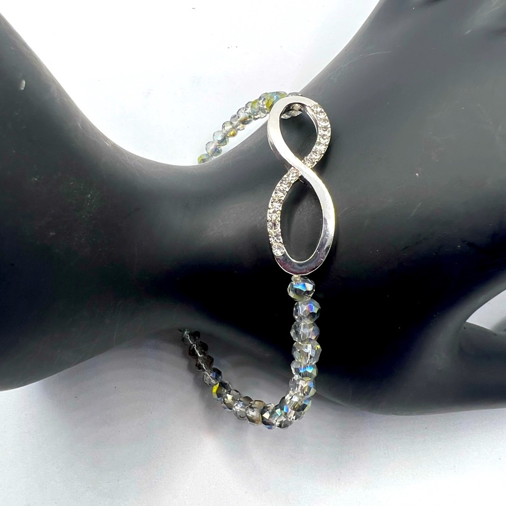 Silver Infinity beaded bracelet